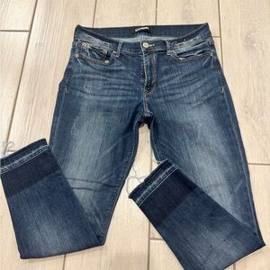 Express Dark Indigo Cropped Jeans